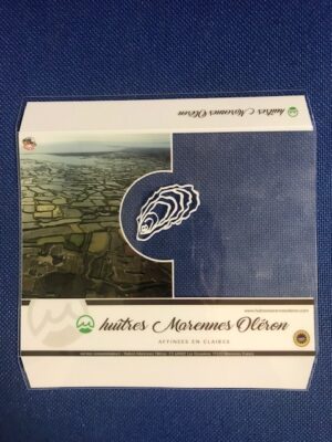 Couvercle caisse à huîtres personnalisé Marennes d'Oléron